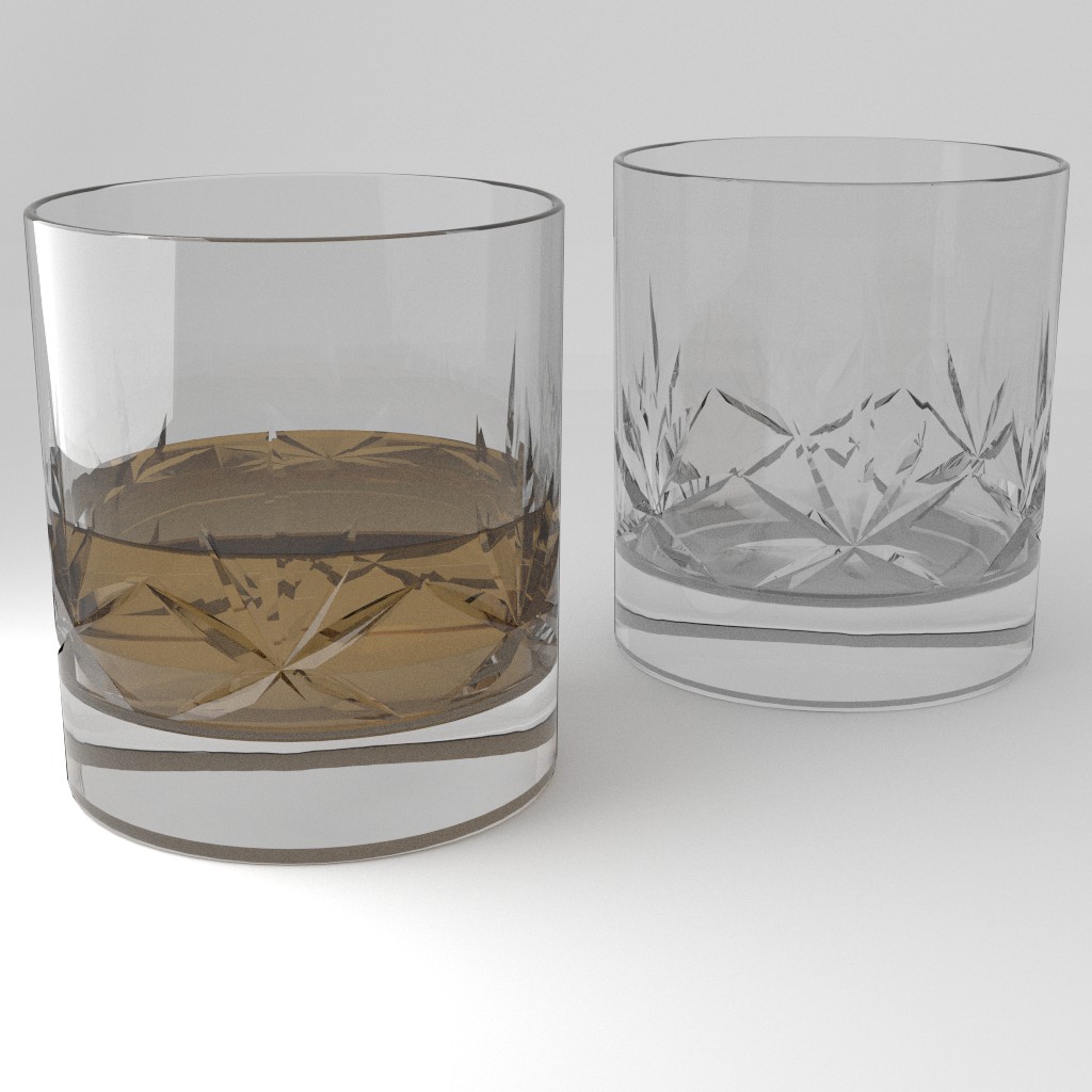 Cut Glass Tumblers (Luxrender) preview image 2